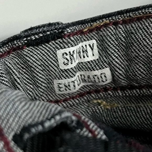 Oshkosh Genuine Kids • Distressed Black Skinny Plaid Patch Jeans - Picture 7 of 7